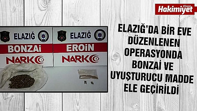 Elazığ'da uyuşturucu operasyonu düzenlendi