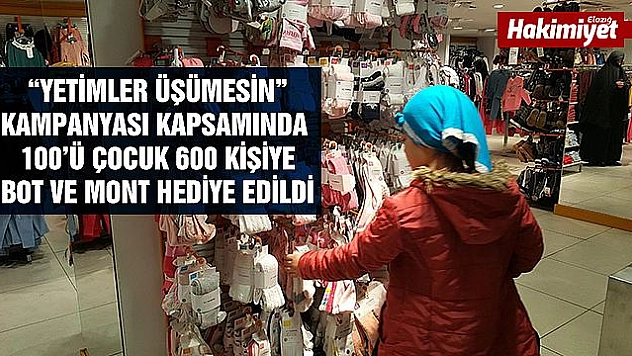 Elazığ'da 'Yetimler Üşümesin' kampanyası