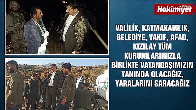Kaymakam Öztürk: 'Evi yanan vatandaşlarımızın yanındayız'