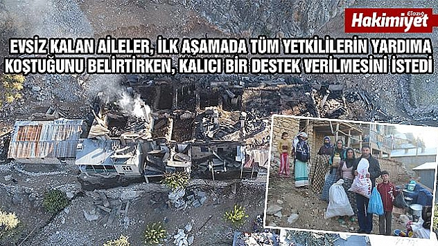 Yangın 6 aileyi, evsiz bıraktı