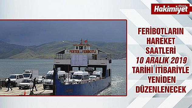 Feribot saatlerine kış düzenlenmesi