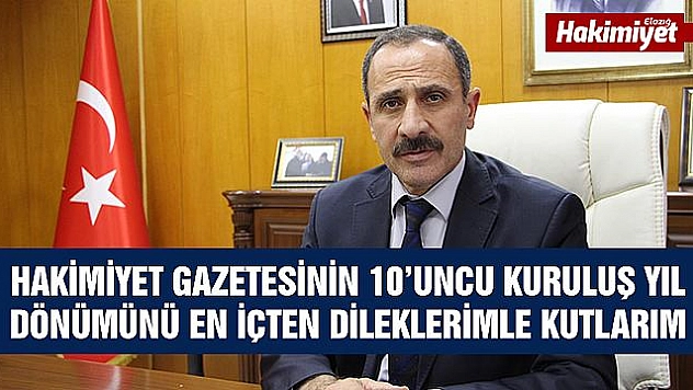 PROF. DR. DEMİRDAĞ HAKİMİYET GAZETESİ'Nİ KUTLADI