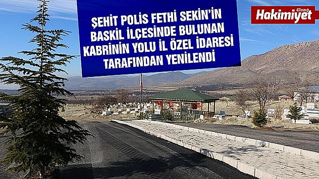 Şehit Sekin'in kabrinin yolu yenilendi