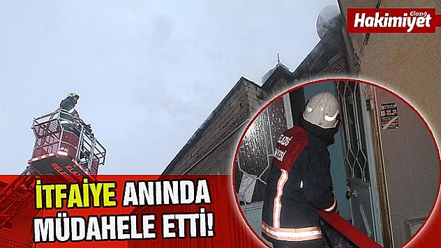 4 katlı binanın çatısında yangın meydana geldi