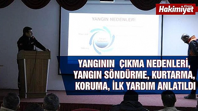 ALACAKAYA'DA YANGIN TATBİKATI EĞİTİMİ VERİLDİ