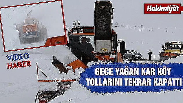 Yağan kar 5 köy yolunu kapattı