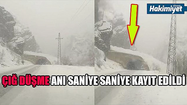 Çığ düşme anı kamerada