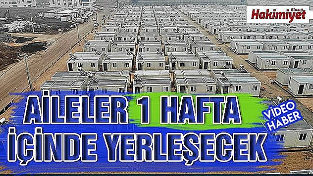 Deprem bölgesinde konteyner kent kurulumları son aşamaya geldi