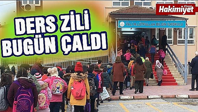  Elazığ'da 3 hafta aranın ardından ders zili çaldı  