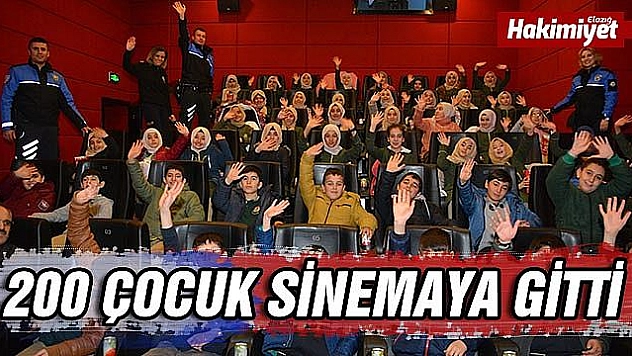 Elazığ polisi, depremzede çocukları sinemaya götürdü
