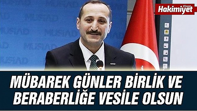 MÜSİAD'DAN REGAİP KANDİLİ MESAJI