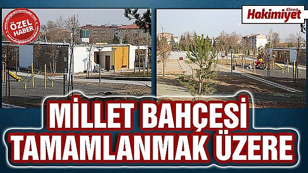 30 BİN 616 METREKARELİK BİR ALANDA YAPILACAK OLAN  MİLLET BAHÇESİ BİTİYOR