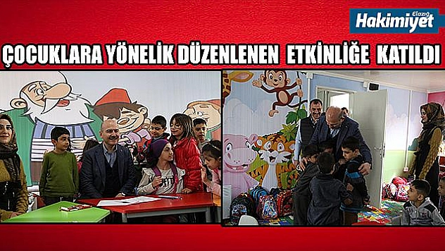 Bakan Soylu, konteyner kentte çocuklarla bir araya geldi