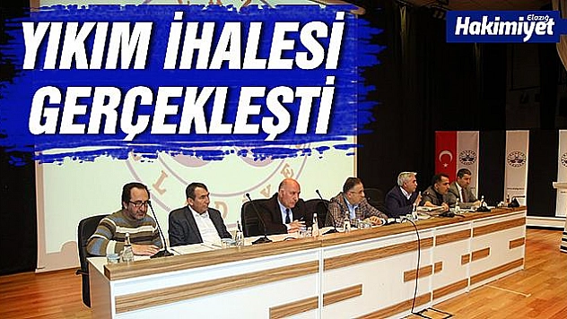 DEPREMDE HASAR GÖREN BİNALARIN YIKIM İHALESİ GERÇEKLEŞTİRİLDİ
