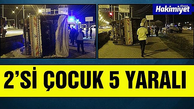 Diyarbakır'da kamyonet devrildi