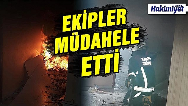 Elazığ'da metruk ev yandı