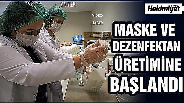 Şehir Hastanesinde maske ve dezenfektan üretimi başladı