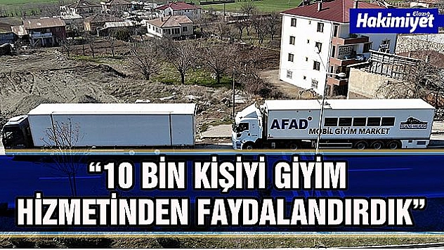 Tırlarla köylere ulaşılıyor