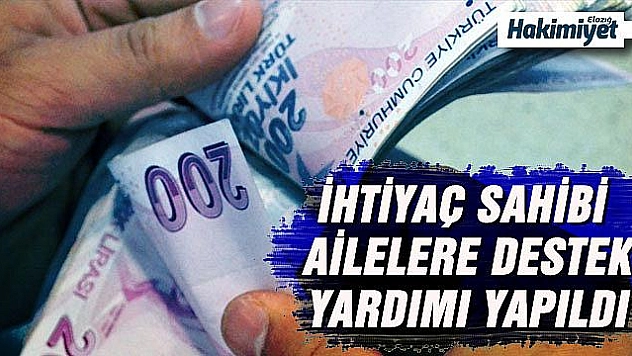 32 milyon 357 bin TL nakdi destek ödemesi yapıldı