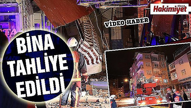 Çatısında çökme yaşanan bina tahliye edildi