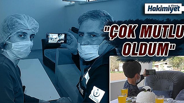 Fedakar sağlıkçılar, çocuklarının doğum gününü 'Online' kutladı