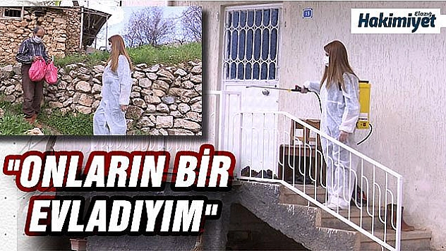 MAHALLEYİ DEZENFEKTE ETTİ, VATANDAŞLARA 'EV DE KAL' ÇAĞRISI YAPTI