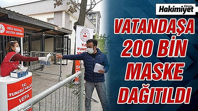 Tek pozitif vakası kalan Tunceli'de her vatandaşa ücretsiz maske