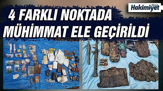 Teröristlerin mühimmat ve malzemeleri ele geçirildi
