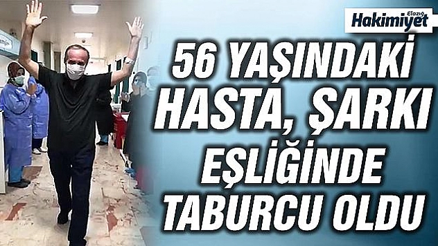 Elazığ'da koronayı yenen 60'ıncı hasta böyle uğurlandı