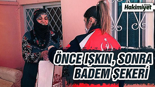 Elazığ'da Vefa ekibi badem şekeri ve ışkınla gönüllere dokundu
