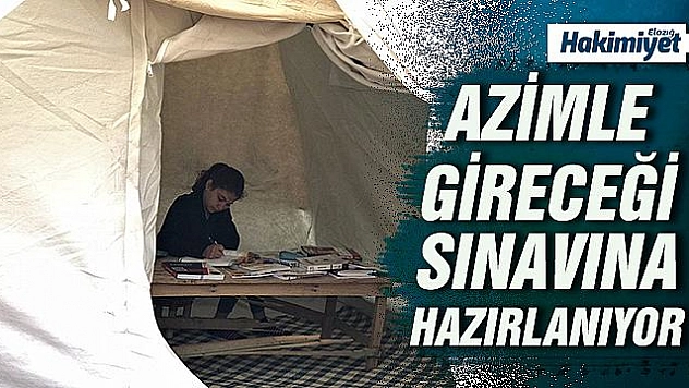 Çadırda üniversiteye hazırlanıyor