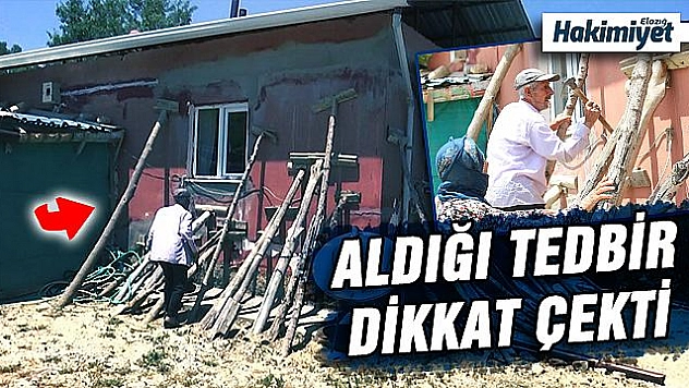 Elazığ'da depremde hasar alan eve farklı tedbir