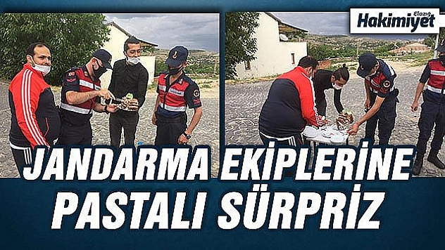 Kavga ihbarına giden jandarmaya pastalı kutlama