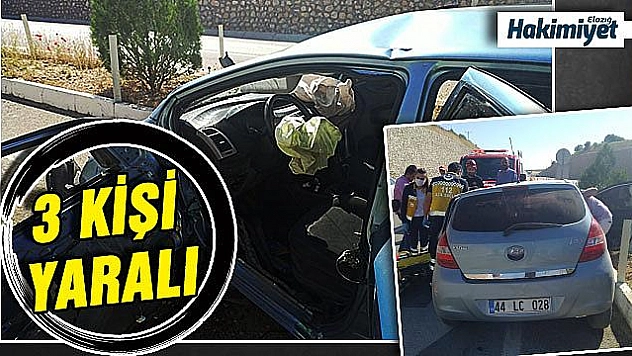 Otomobil refüje çarptı