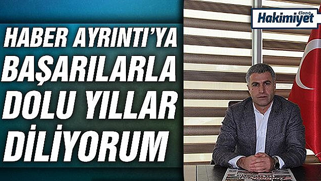 TOPRAK: 'HABER AYRINTI GAZETESİNİ TEBRİK EDİYORUM'