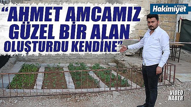 Depremde hasar alıp yıkılan binanın yeri bahçe oldu