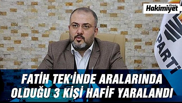 Elazığ'da, AK Parti Tunceli İl Başkanı Tek, kaza geçirdi