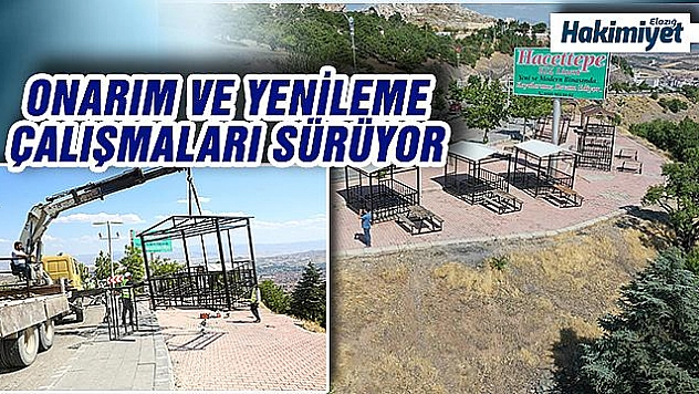 HARPUT YOLUNDAKİ OTURMA ALANLARI YENİLENDİ