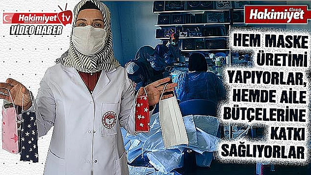 Kadınlardan, maske üretimi ile aile bütçesine katkı