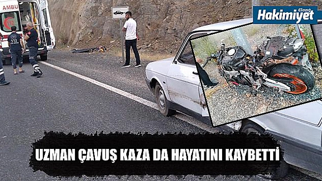 Trafik kazasında, uzman çavuş hayatını kaybetti