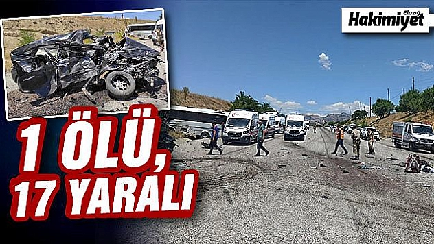 Tunceli-Elazığ karayolunda midibüs ile otomobil çarpıştı