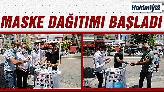 Vatandaşa maske dağıtıldı