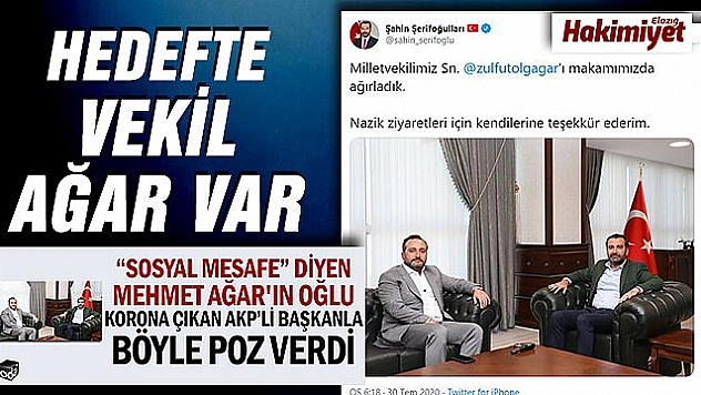 AĞAR:'BU KİRLİ ZİHNİYETE KARŞI HERKESİ MASKE, MESAFE VE HİJYEN  TEDBİRLERİNE UYMAYA DAVET EDİYORUM'