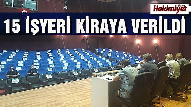 BÜFE VE İŞYERİ İHALESİ YAPILDI