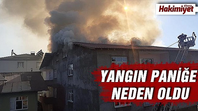 Çatı yangını korkuttu