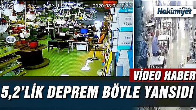 Deprem anı Elazığ'da kameralara yansıdı