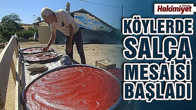 Odun ateşinde salça mesaisi başladı