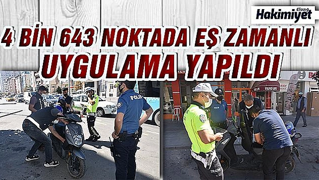 Ülke genelinde 4 bin 643 noktada eş zamanlı motosiklet uygulaması