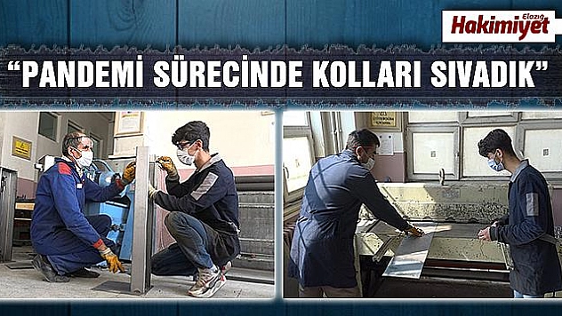 1 milyon lira ciro yapan okul, dezenfektan standıı üretimine başladı