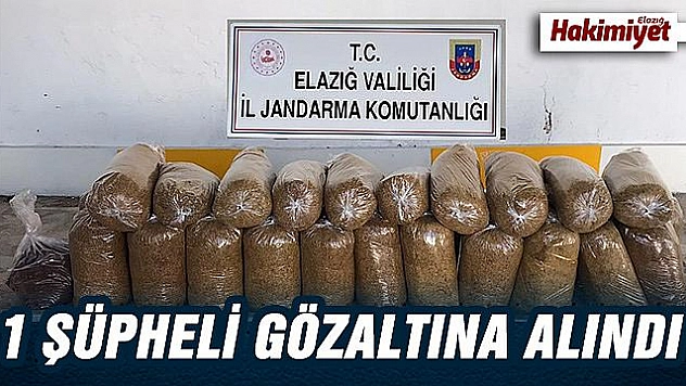 161 kilogram tütün ele geçirildi